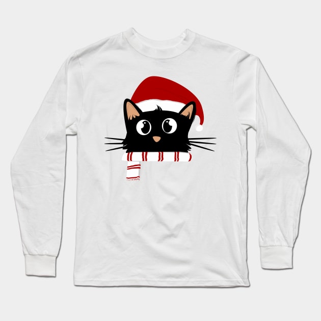 Funny christmas cat Long Sleeve T-Shirt by Rishirt